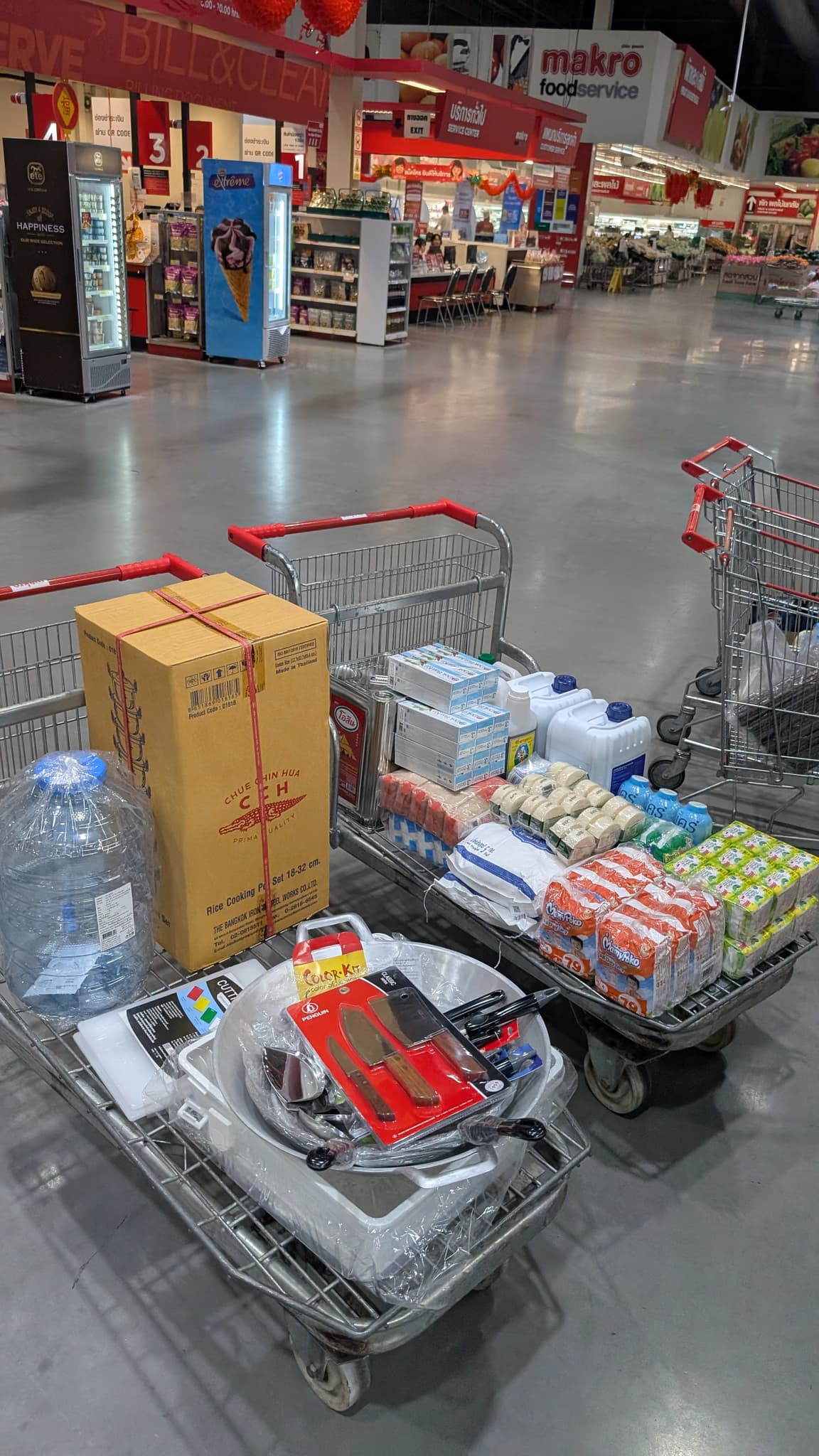 Second angle of three carts