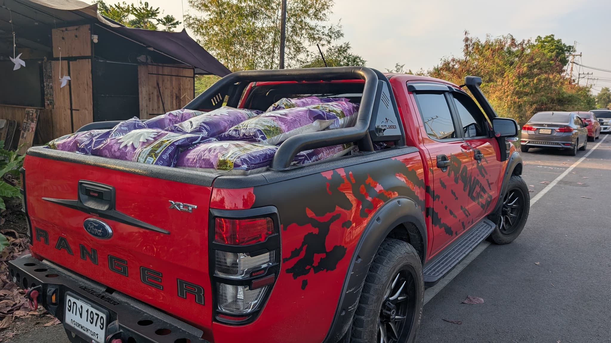 Ranger fully loaded at golden hour