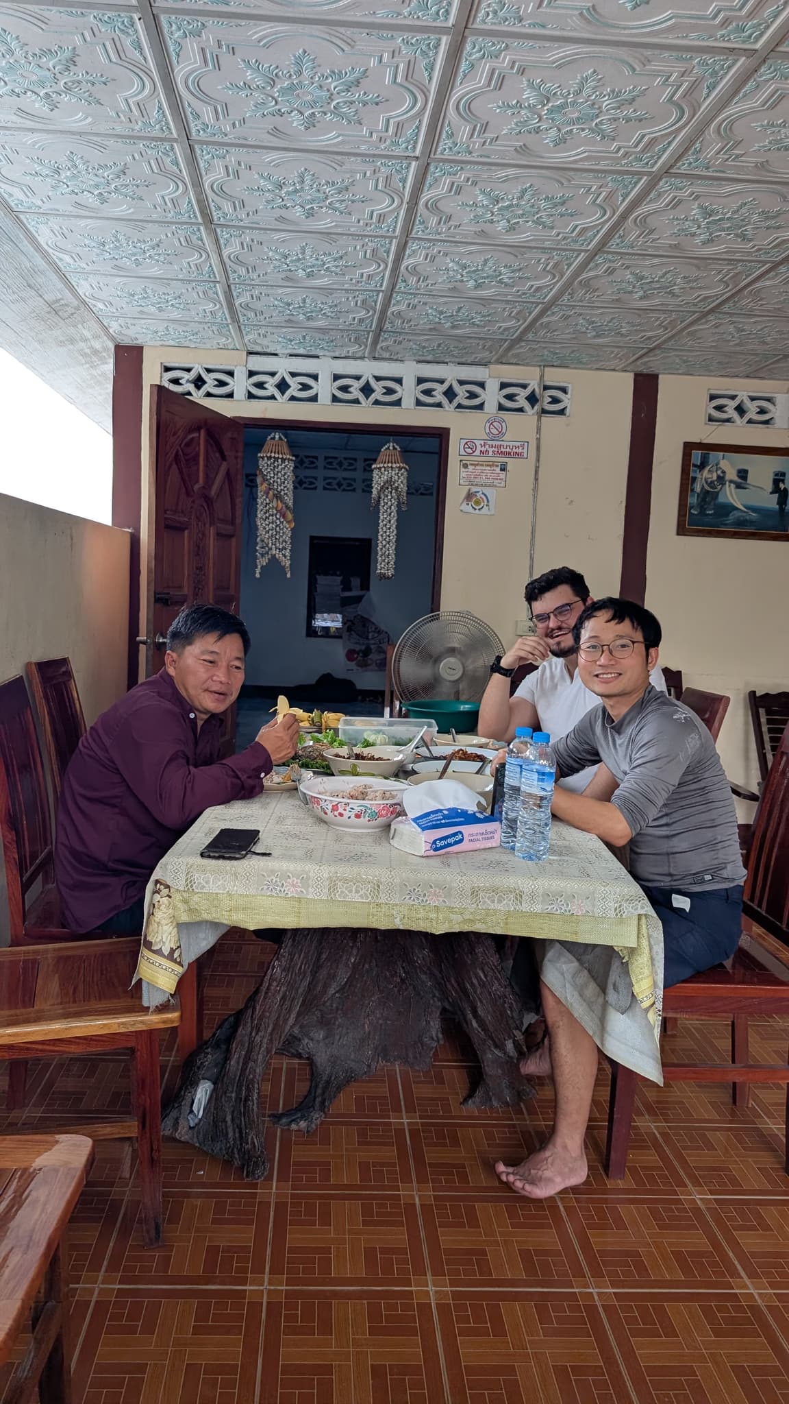 Bilay, Gio, and Dr. Mo at lunch